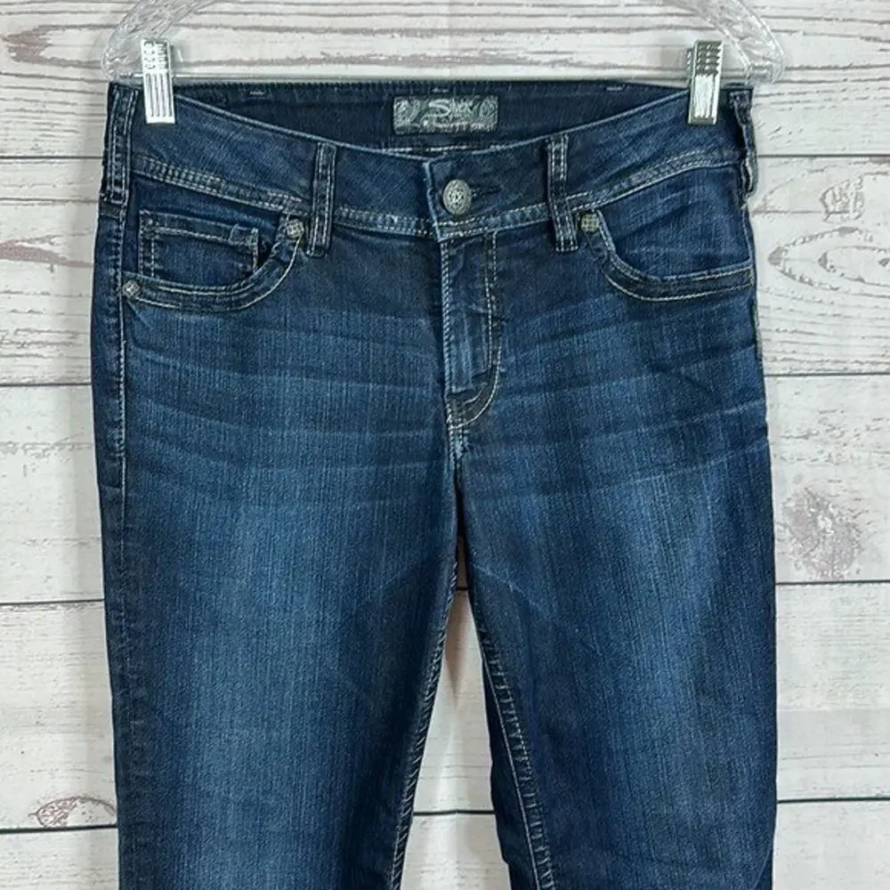 Silver Jeans Womens 30 Blue Suki Bootcut‎ Dark Wash Western Cowgirl Rodeo